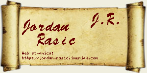 Jordan Rašić vizit kartica